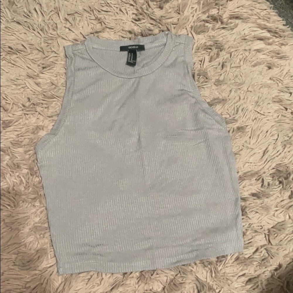 Grey Crop Top